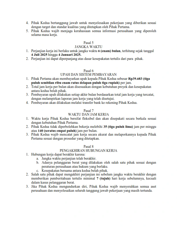 Contoh format kontrak paruh waktu_2